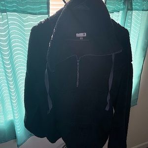 So - fuzzy quarter zip